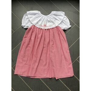 Auraluz Christmas Ribbon Gingham Dress 18m